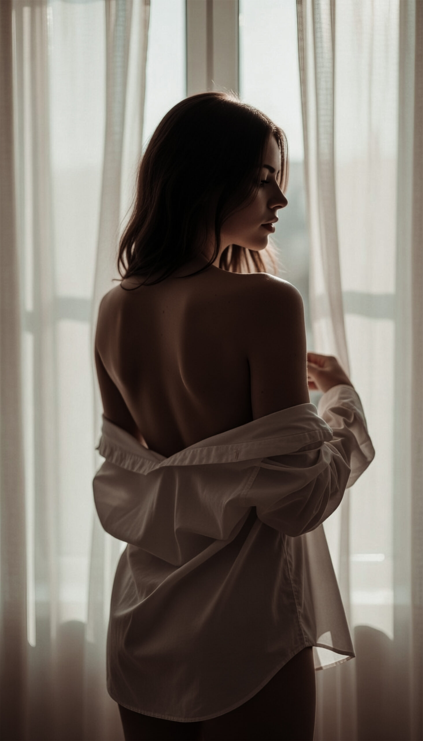 folio-web-boudoir-woman-185 Fotografía boudoir de mujer de espalda desnuda contraluz de ventana